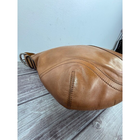 Vintage COACH 3651 Camel Brown Leather Shoulder Bag Retro Hobo Soho - Picture 13 of 16